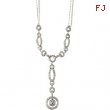 14K White Gold Diamond Necklace