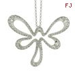 14K White Gold Diamond Necklace