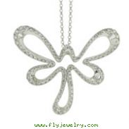 14K White Gold Diamond Necklace