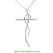 14K White Gold Diamond Necklace