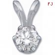 14K White Gold Diamond Pendant