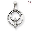 14K White Gold Diamond Pendant