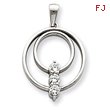 14K White Gold Diamond Pendant