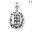 14K White Gold Diamond Pendant