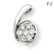 14K White Gold Diamond Pendant