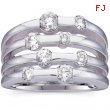 14K White Gold Diamond Right Hand Ring