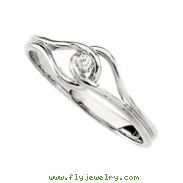 14K White Gold Diamond Ring