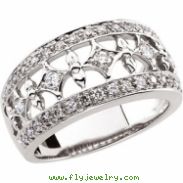 14K White Gold Diamond Ring