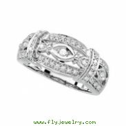 14K White Gold Diamond Ring