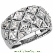 14K White Gold Diamond Ring