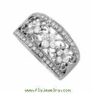 14K White Gold Diamond Ring