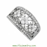 14K White Gold Diamond Ring