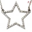 14K White Gold Diamond Star Necklace