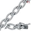 14K White Gold Diamond Twisted Link Bracelet