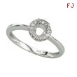 14K White Gold Diamonds Semi-Mount Ring