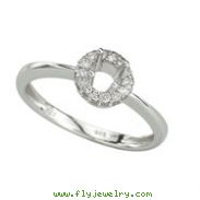 14K White Gold Diamonds Semi-Mount Ring