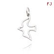 14K White Gold Dove Charm