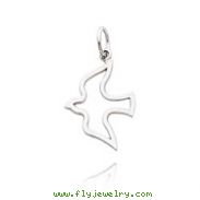 14K White Gold Dove Charm