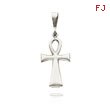 14K White Gold Egyptian Ankh Cross Pendant