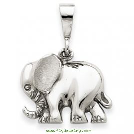 14k White Gold Elephant Charm