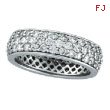 14K White Gold Eternity 2.23ct Pave Diamond Band Ring