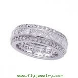 14K White Gold Eternity 4.92ct Diamond Band Ring SI1-SI2 G-H