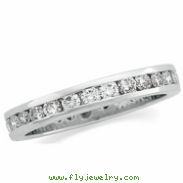 14K White Gold Eternity Band