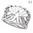 14K White Gold Fancy Band
