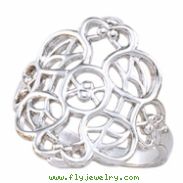 14K White Gold Filigree Ring