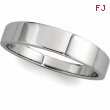 14K White Gold Flat Tapered Band