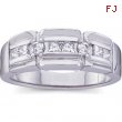 14K White Gold Gents Diamond Ring