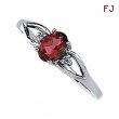 14K White Gold Genuine Pink Tourmaline And Diamond Ring