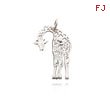 14K White Gold Giraffe Charm