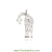 14K White Gold Giraffe Charm