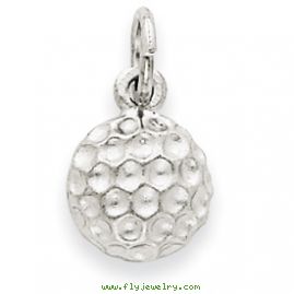 14k White Gold Golf Ball Charm