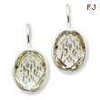 14K White Gold Green Amethyst Earrings