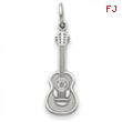 14k White Gold Guitar Charm