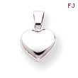 14K White Gold Heart Pendant