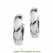 14K White Gold Hinged Earring