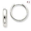 14K White Gold Hinged Hoop Earrings