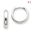 14K White Gold Hinged Hoop Earrings