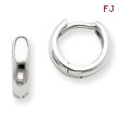 14K White Gold Hinged Hoop Earrings