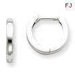 14K White Gold Hinged Hoop Earrings