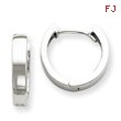 14K White Gold Hinged Hoop Earrings