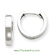 14K White Gold Hinged Hoop Earrings