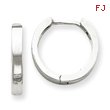 14K White Gold Hinged Hoop Earrings