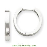 14K White Gold Hinged Hoop Earrings