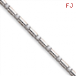 14k White Gold Holds 13 3.8mm Stones 2.83ct Bar Link Tennis Bracelet Mounti