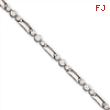 14k White Gold Holds 18 1.7mm & 9 2.4mm Stones .92ct Fancy Tennis Bracelet