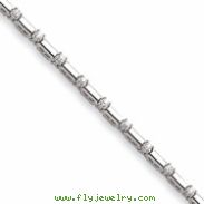 14k White Gold Holds 19 2.4mm Stones .99ct Bar Link Tennis Bracelet Mountin